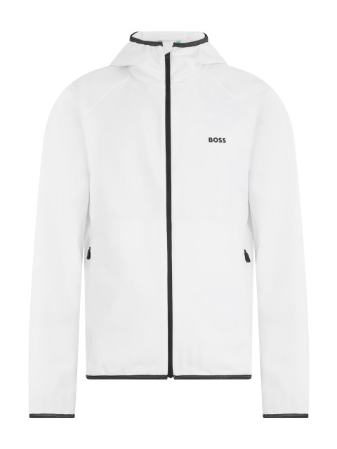 Waterproof jacket with zip and hood