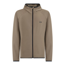 Rain jacket with hood and zipper