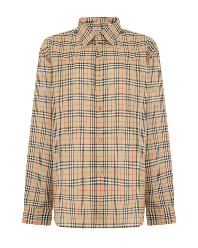 Checkered long-sleeve shirt