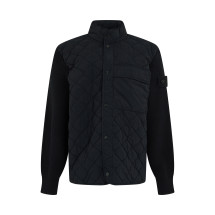 Quilted jacket with high collar