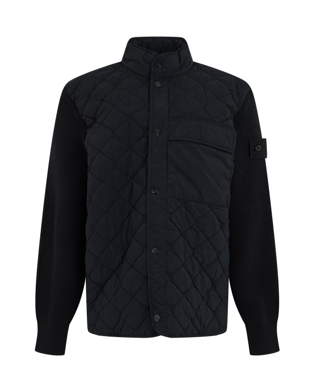 Quilted jacket with high collar