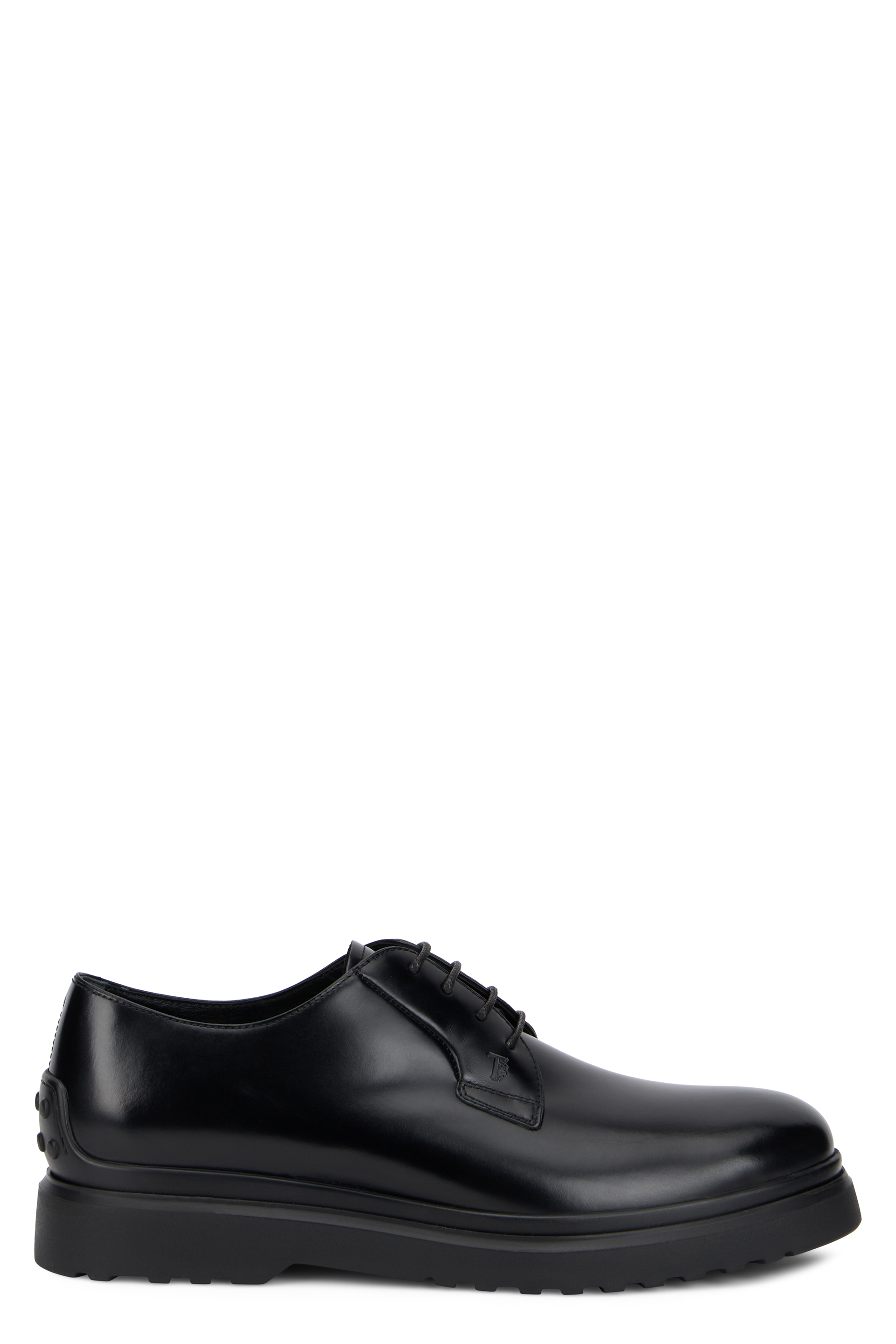 Lace-up shoe in leather