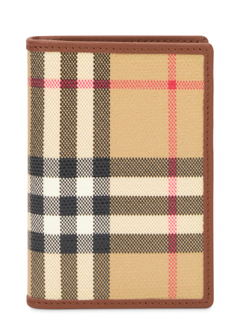 Burberry Check bifold wallet in canvas