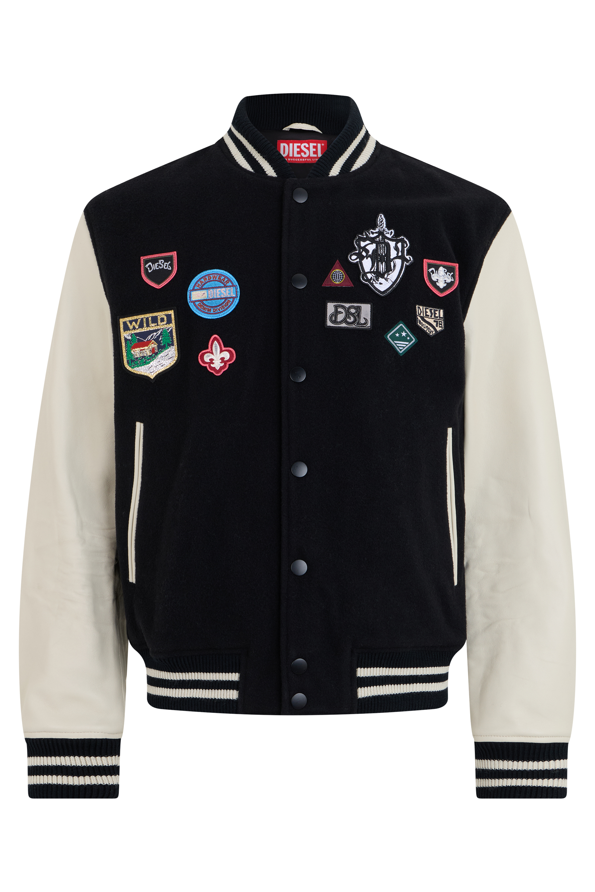 Varsity jacket with patch