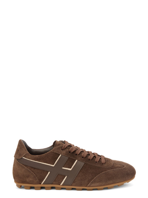 Suede sports shoes