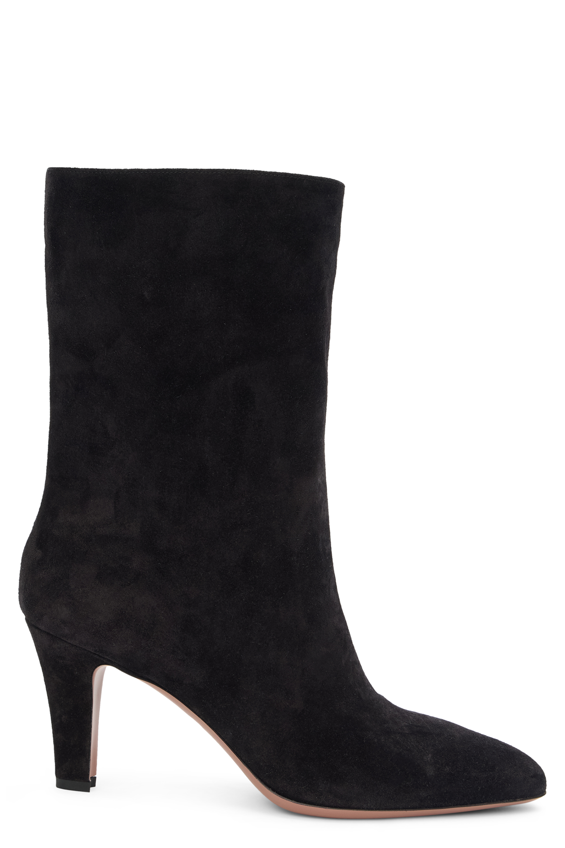 Suede ankle boot with heel