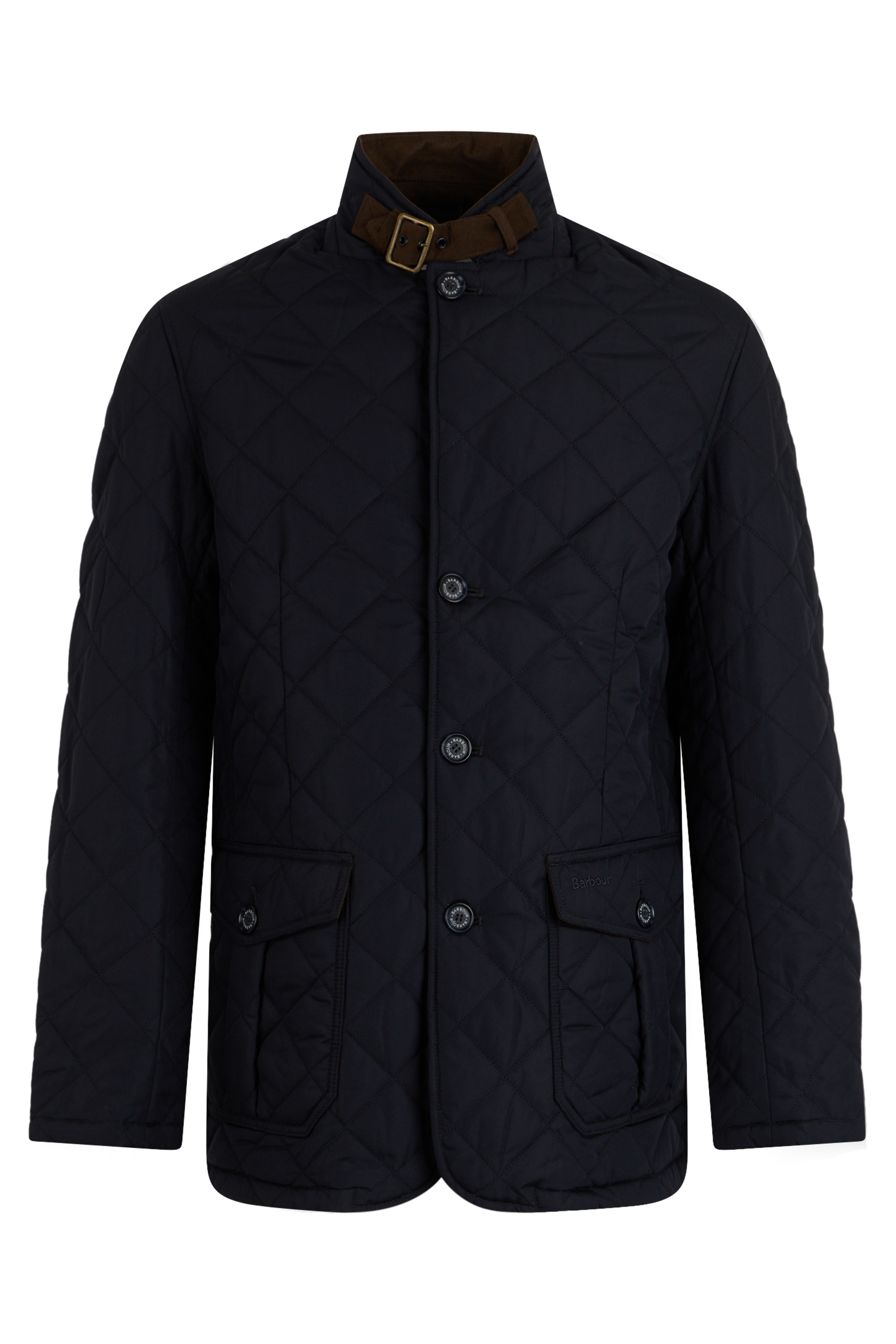 Quilted jacket with high collar