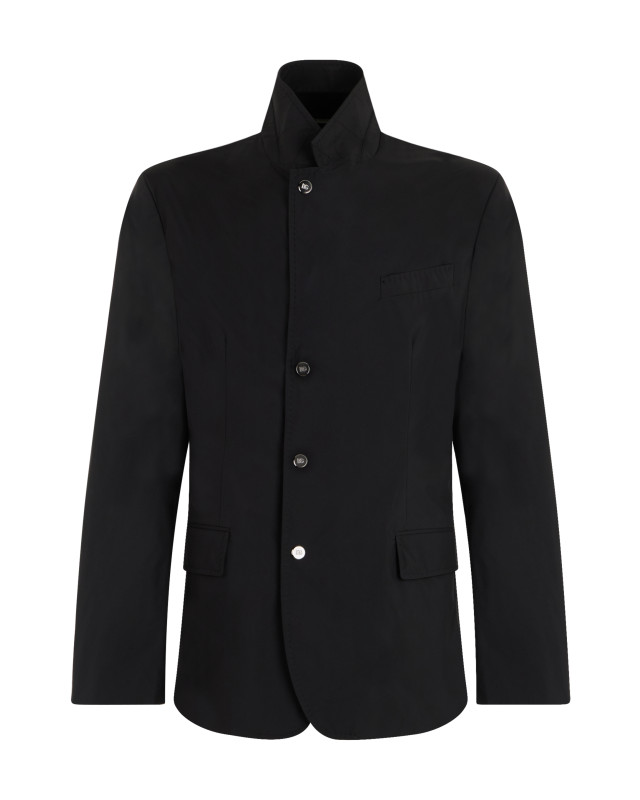 Jacket with high collar