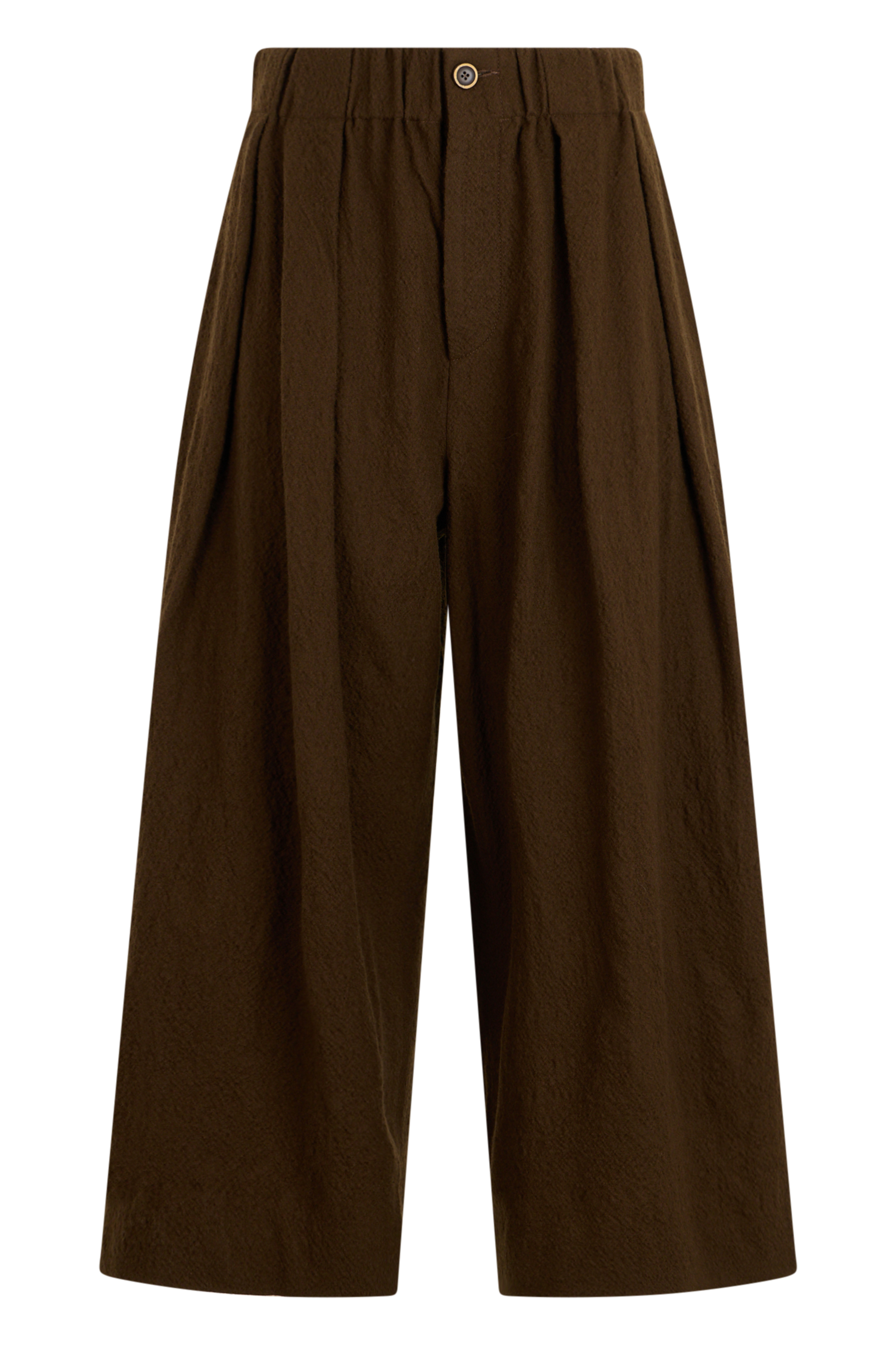 Wide pants with elastic waist