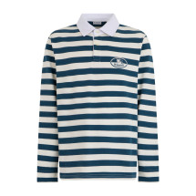 Long Sleeve Striped Polo