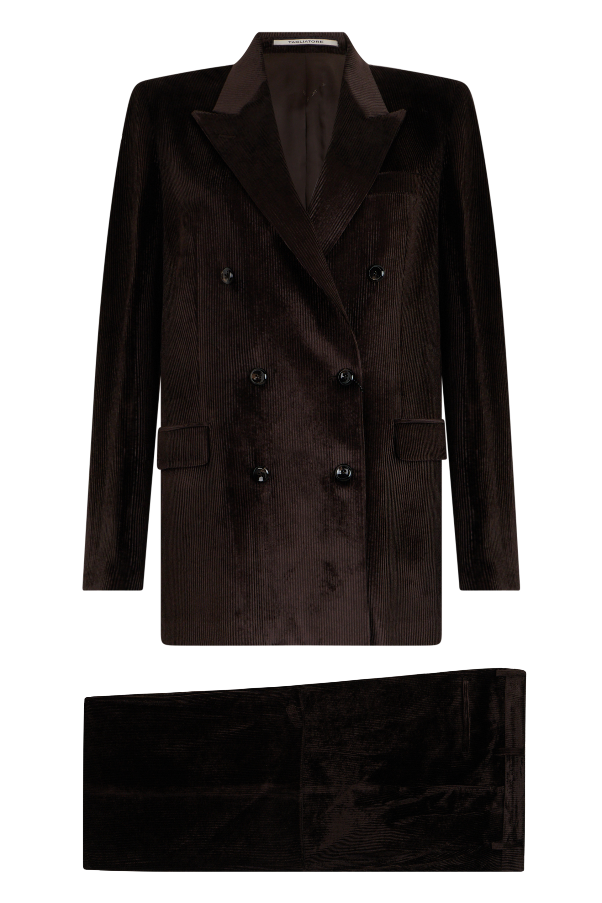Complete jacket and trousers in velvet