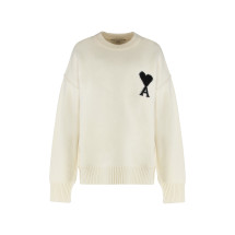 Sweater with round neck in wool
