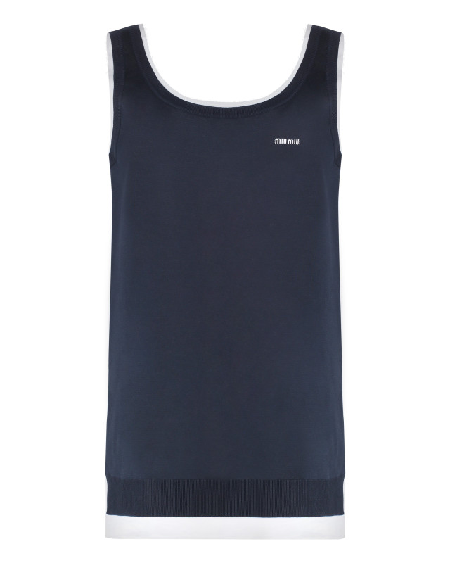 Knitted silk mini dress
