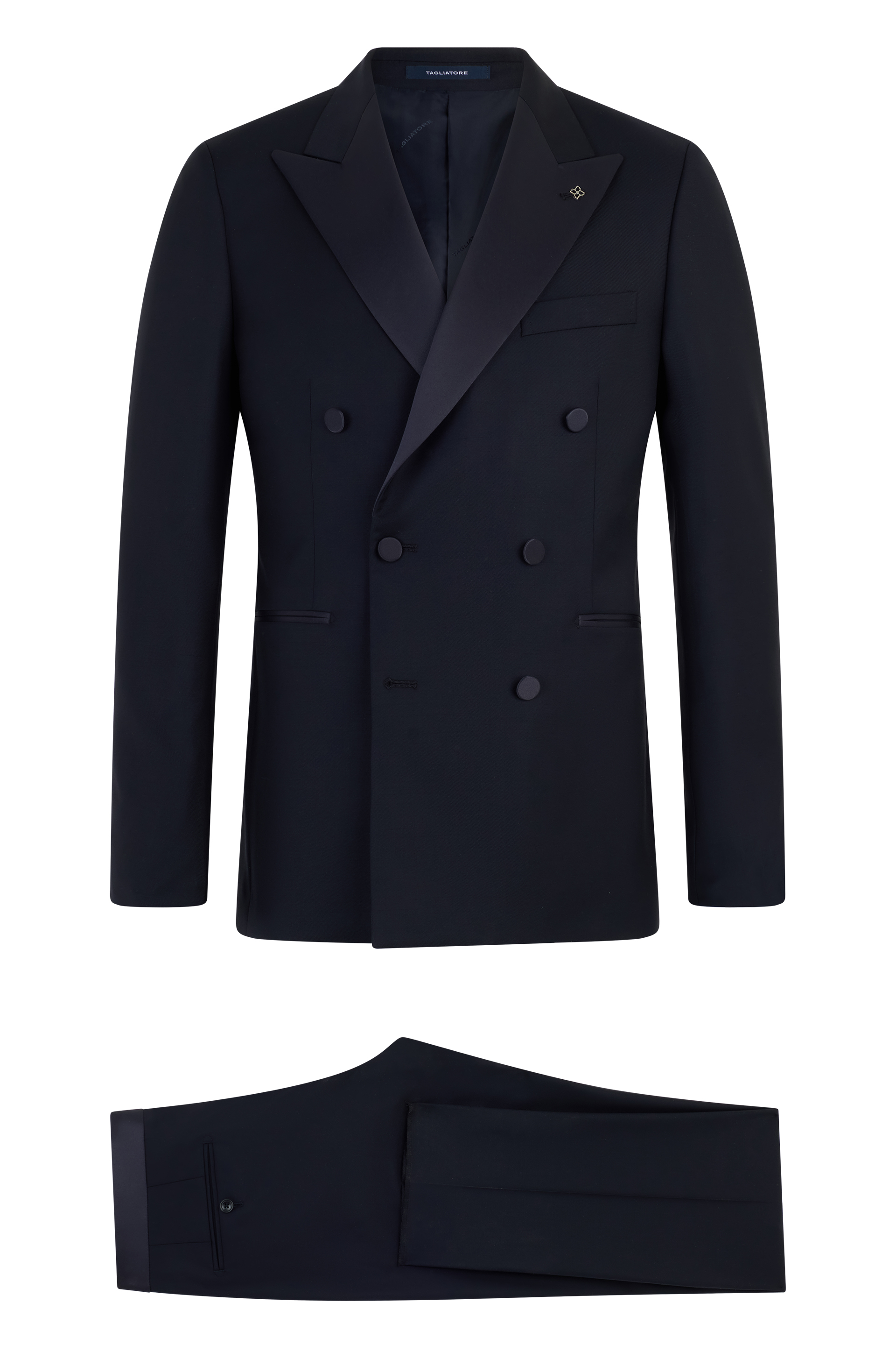Double-breasted wool coat