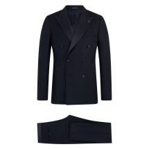 Double-breasted wool coat