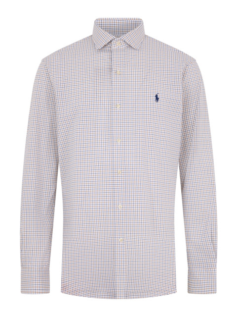 Checkered cotton poplin shirt