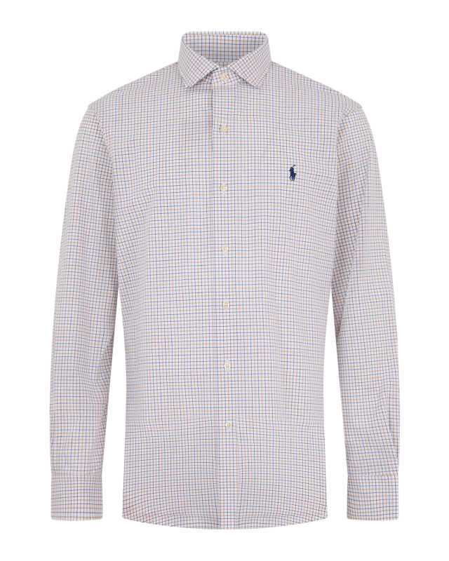Checkered cotton poplin shirt