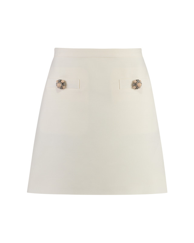 Crepe mini skirt
