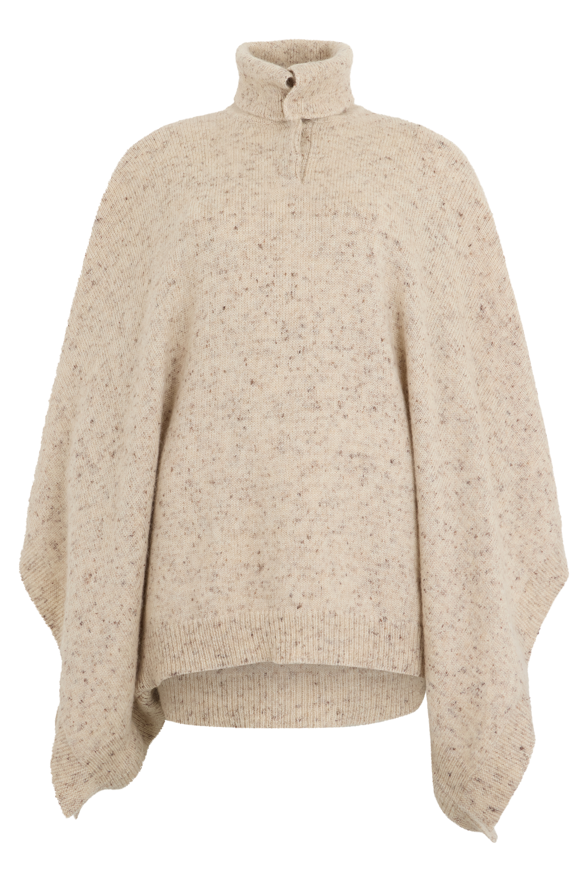 Oversized sweater with high collar