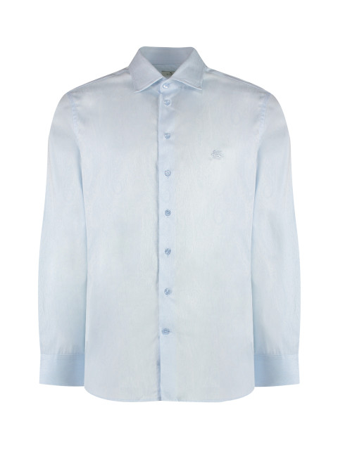 Button-down collar cotton shirt