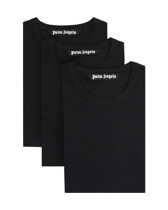 Set of three crew neck t-shirts in cotton