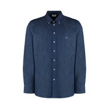 Button-down collar cotton shirt