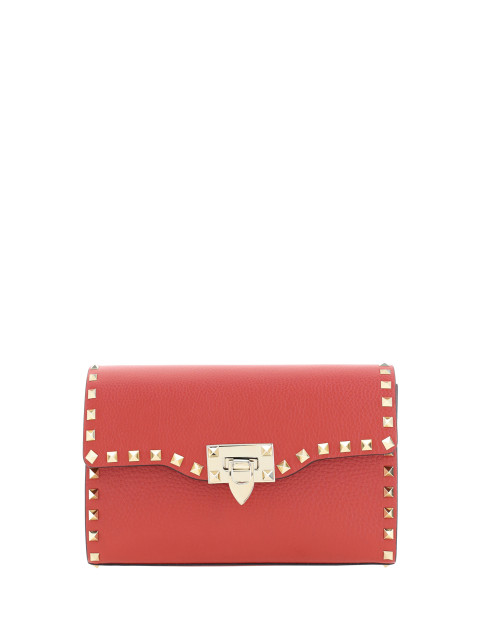 Small Rockstud grained calfskin Shoulder Bag