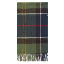 Checked scarf with fringes