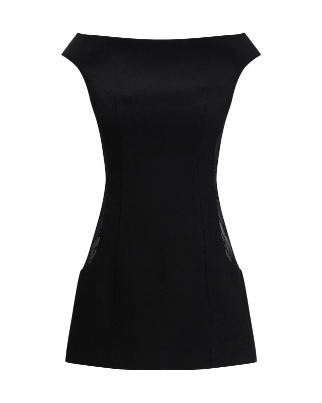 Wool Bouclé Sleeveless Mini Dress