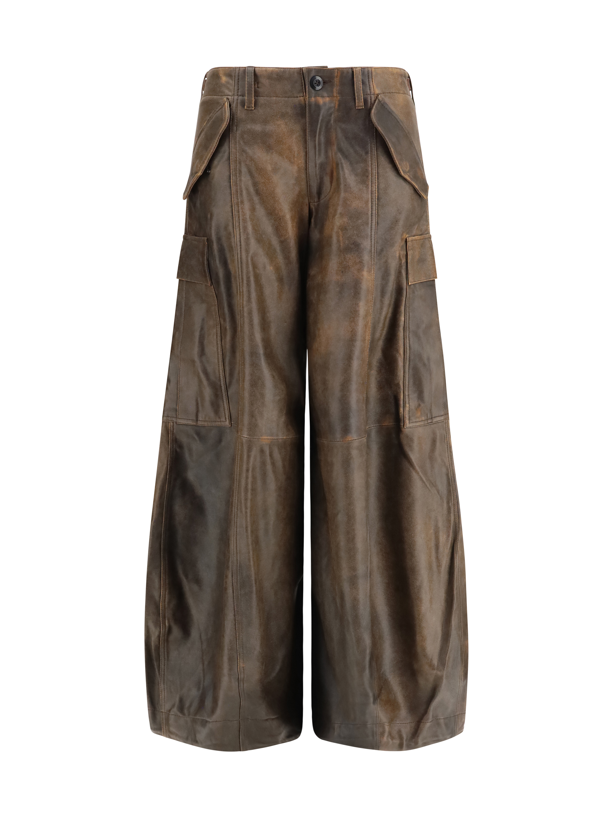 Leather Cargo Pants