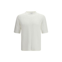 Linen and cotton knit T-shirt