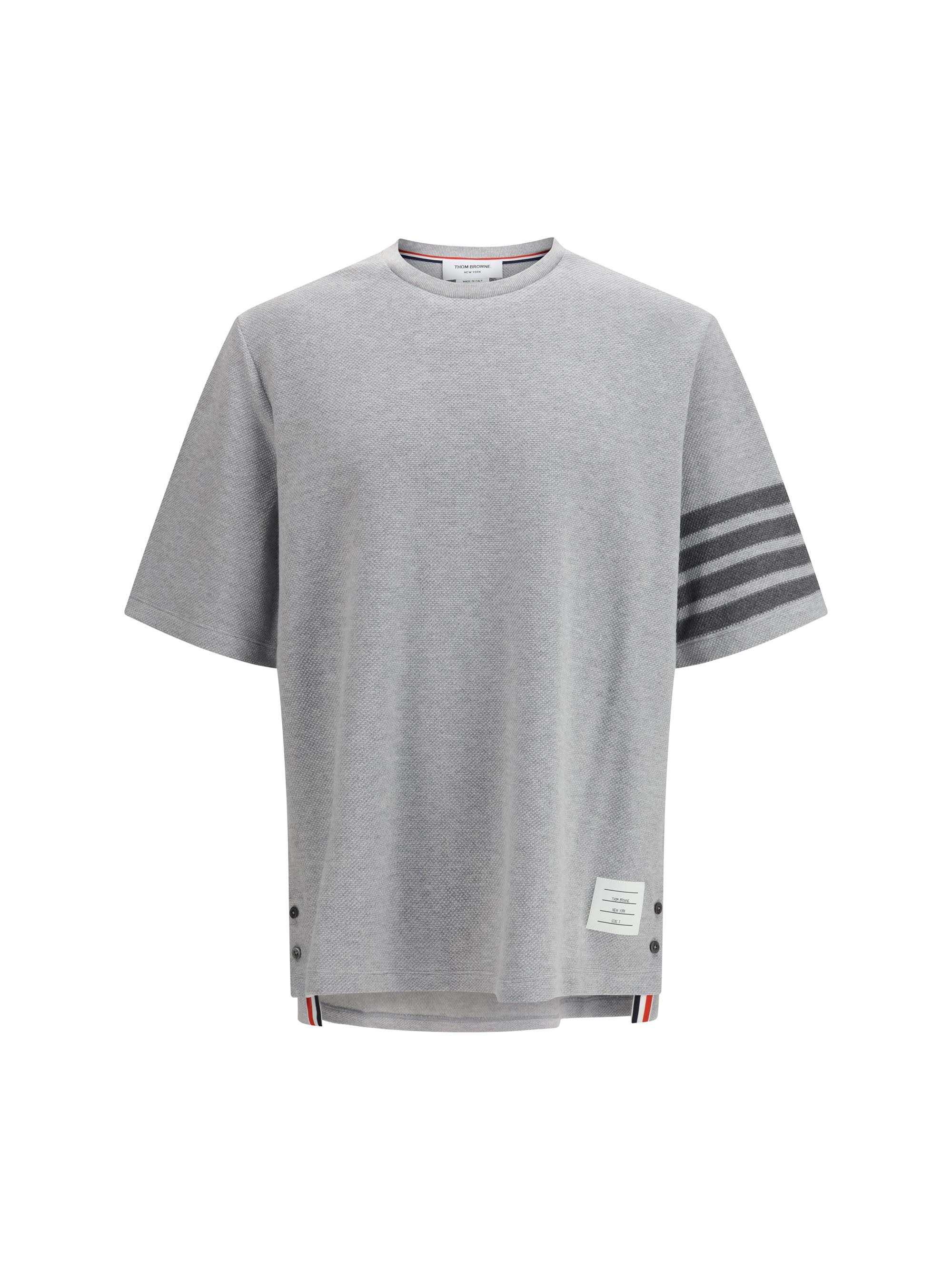 Textured cotton piqué T-shirt