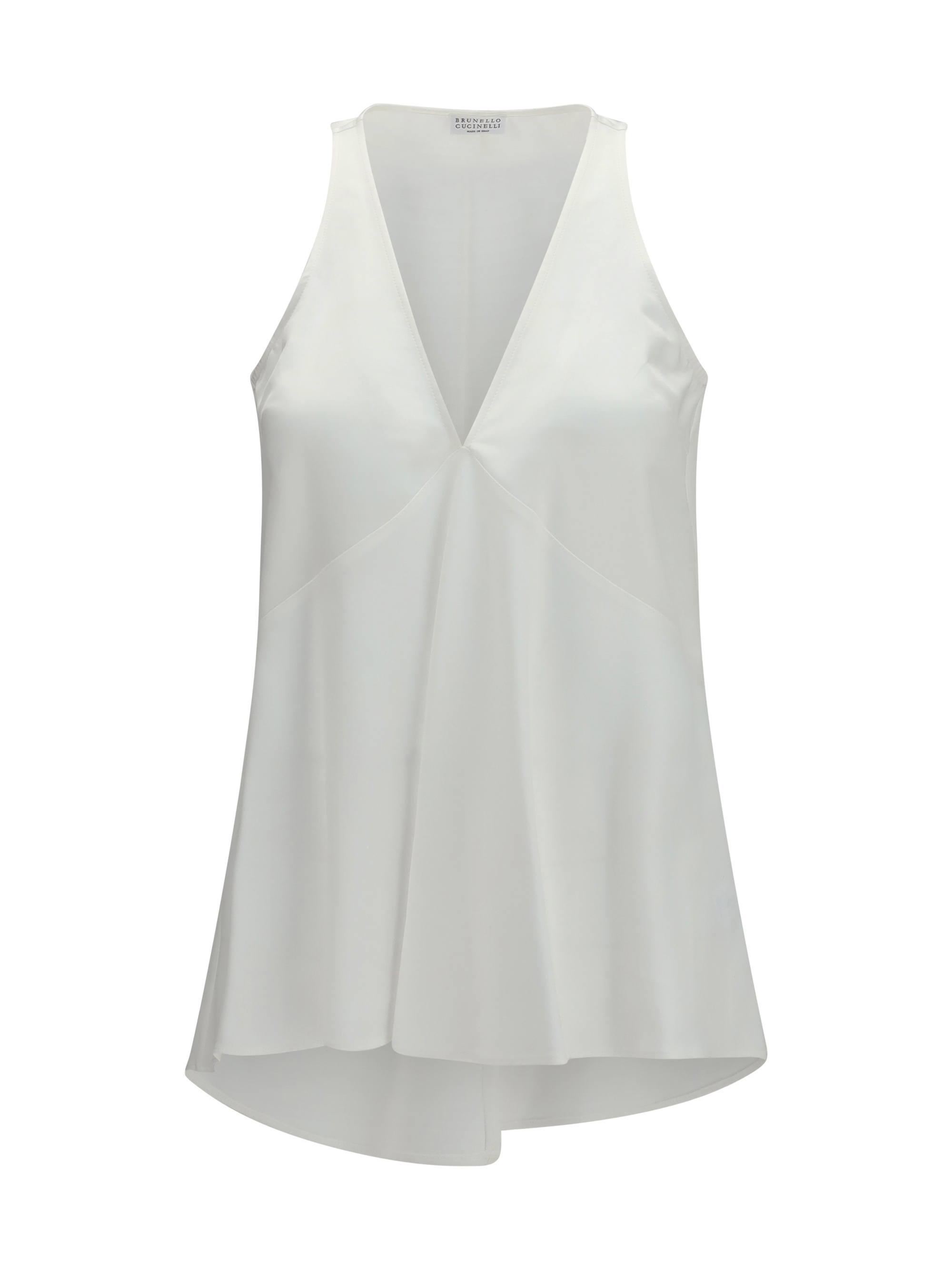 Cotton and silk satin Top