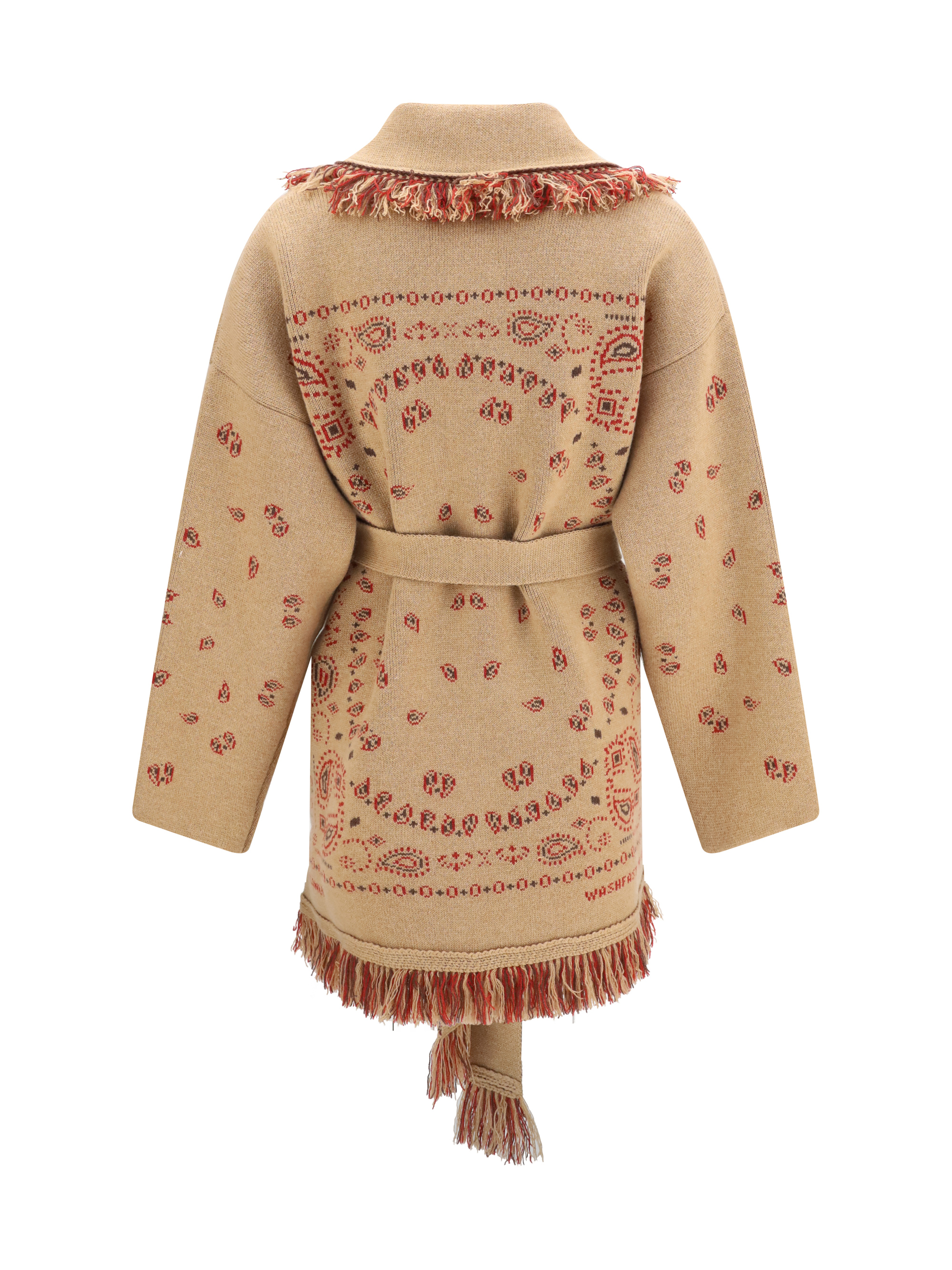 Icon jacquard Cardigan with belt