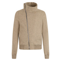 Jacket with diagonal zipper