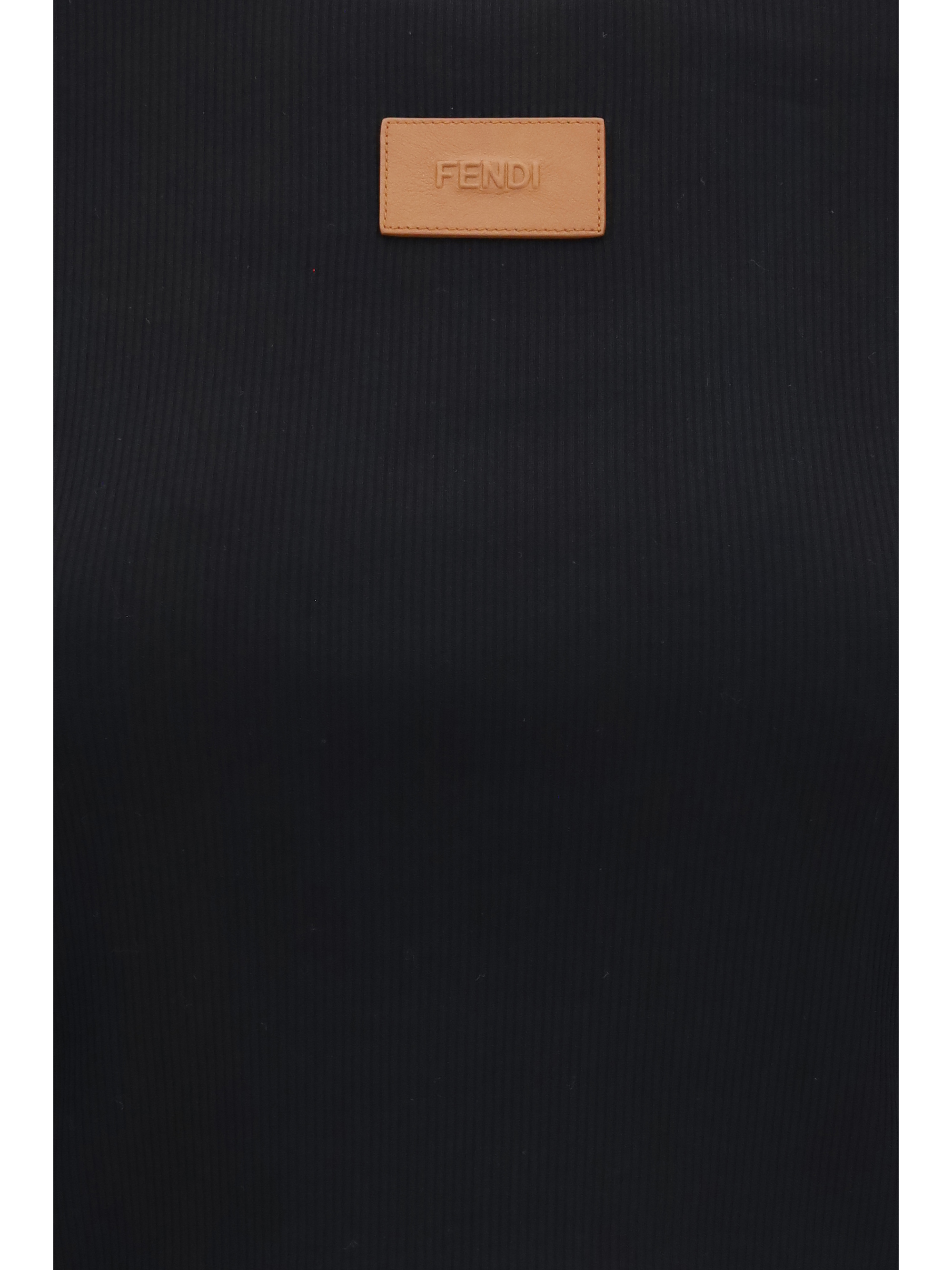 Cropped ribbed cotton T-shirt