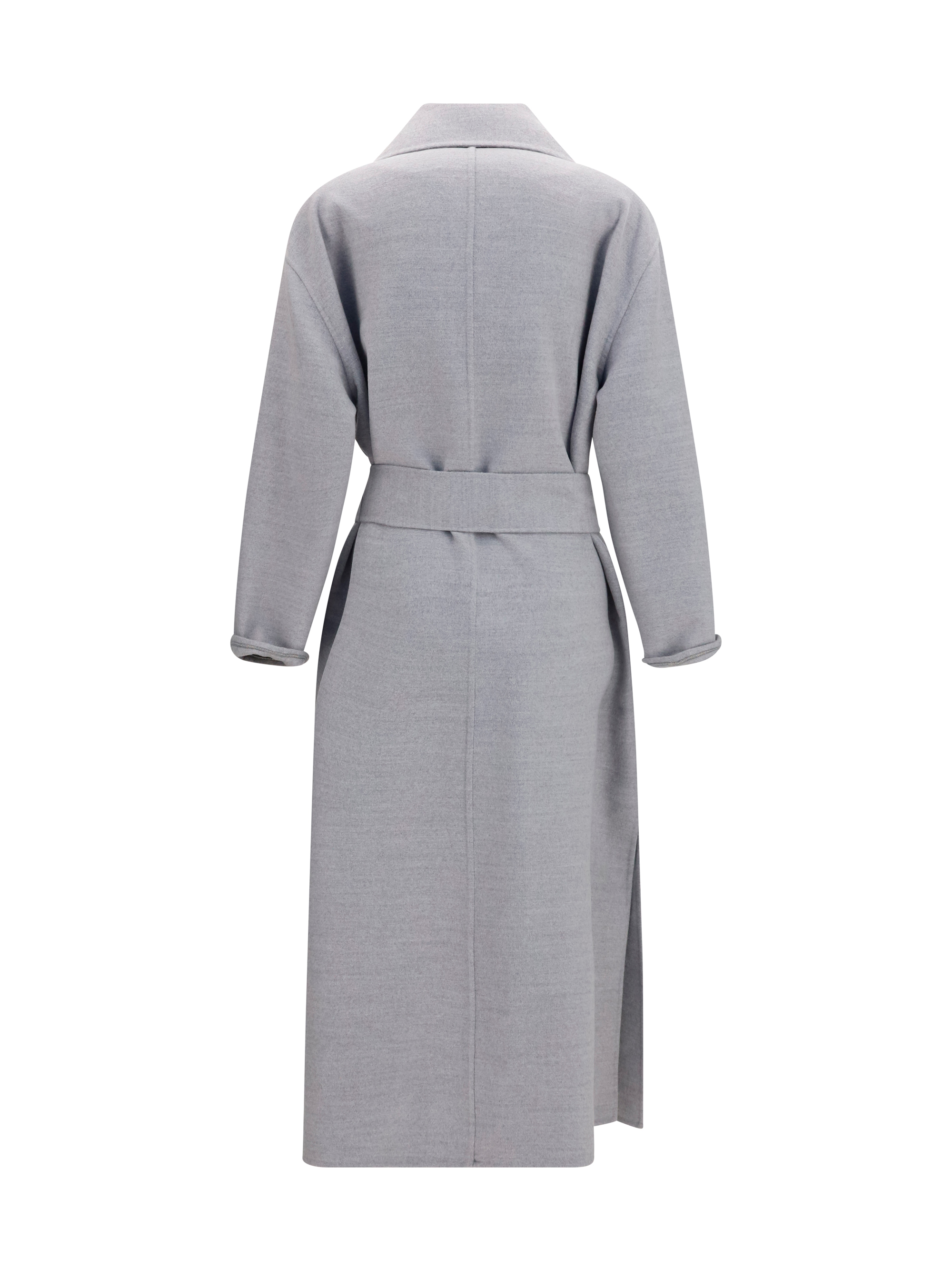 Belted double wool Coat