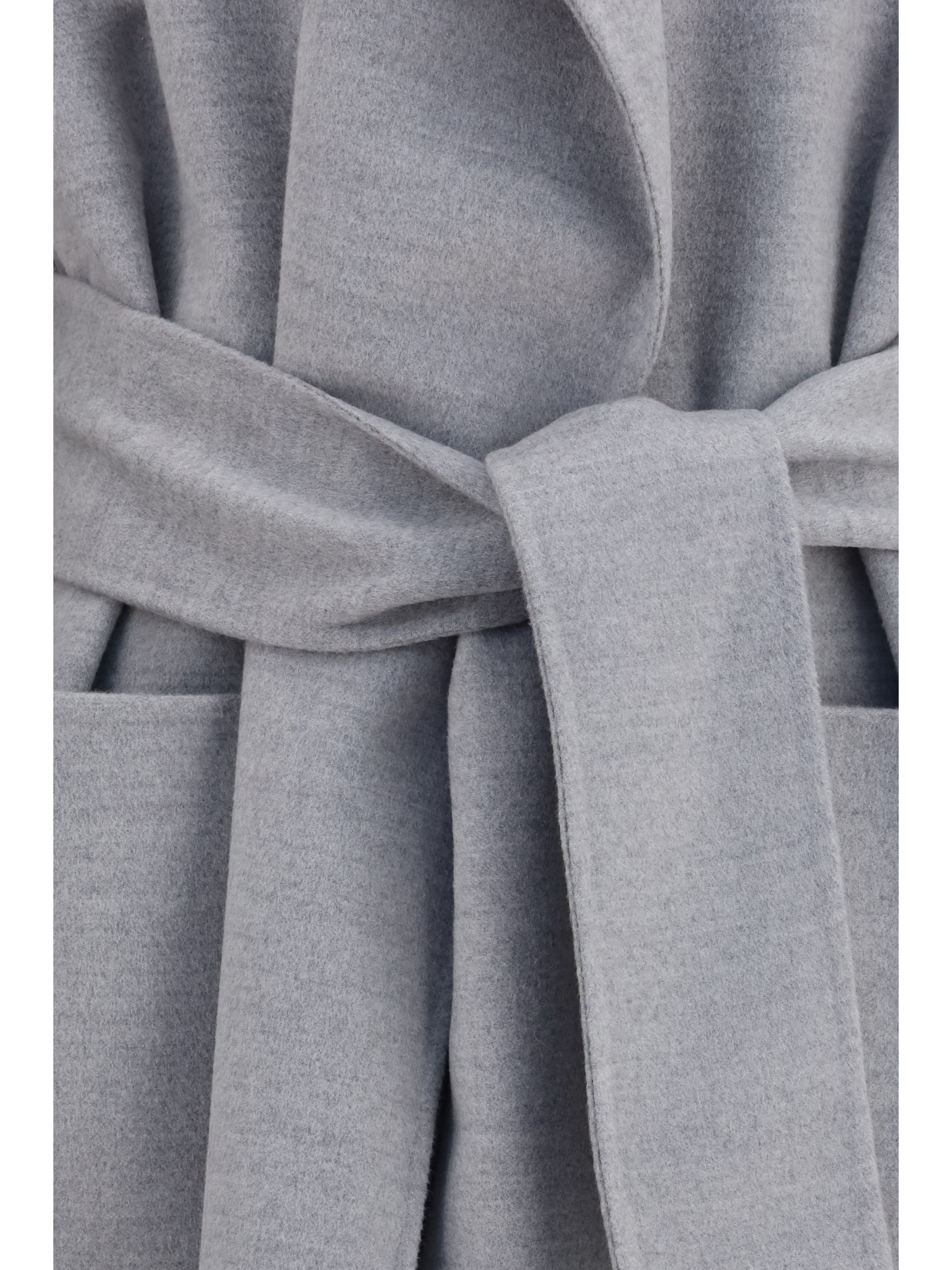 Belted double wool Coat