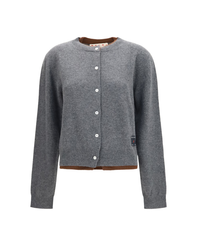 Layered effect cashmere Cardigan