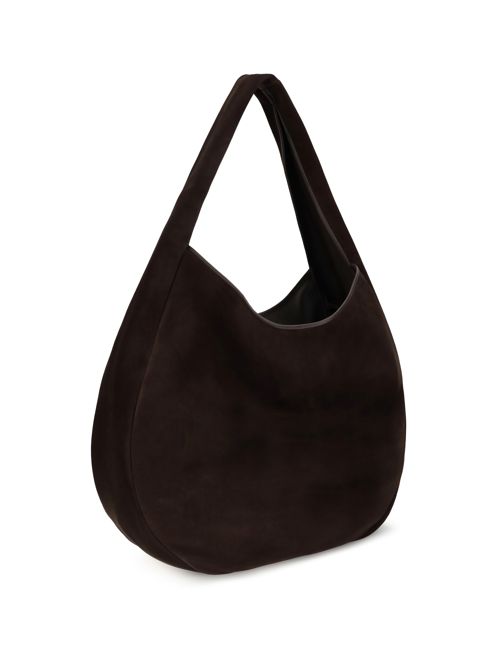 Roomy suede calfskin Hobo Shoulder Bag