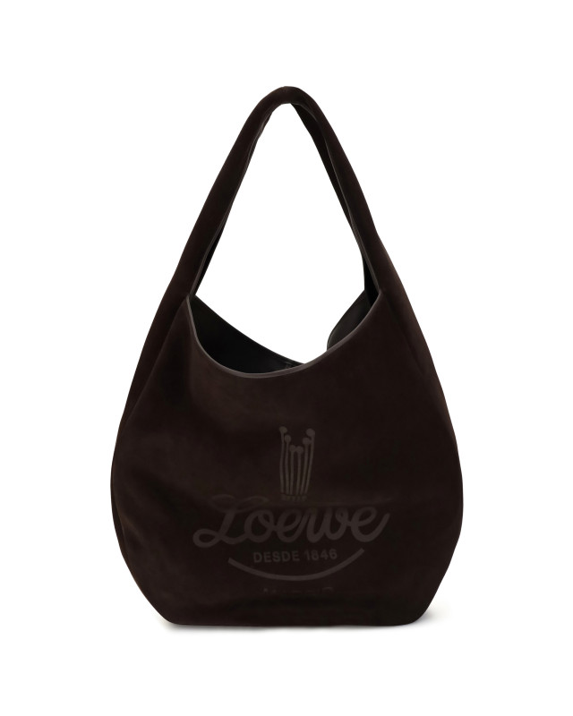 Roomy suede calfskin Hobo Shoulder Bag