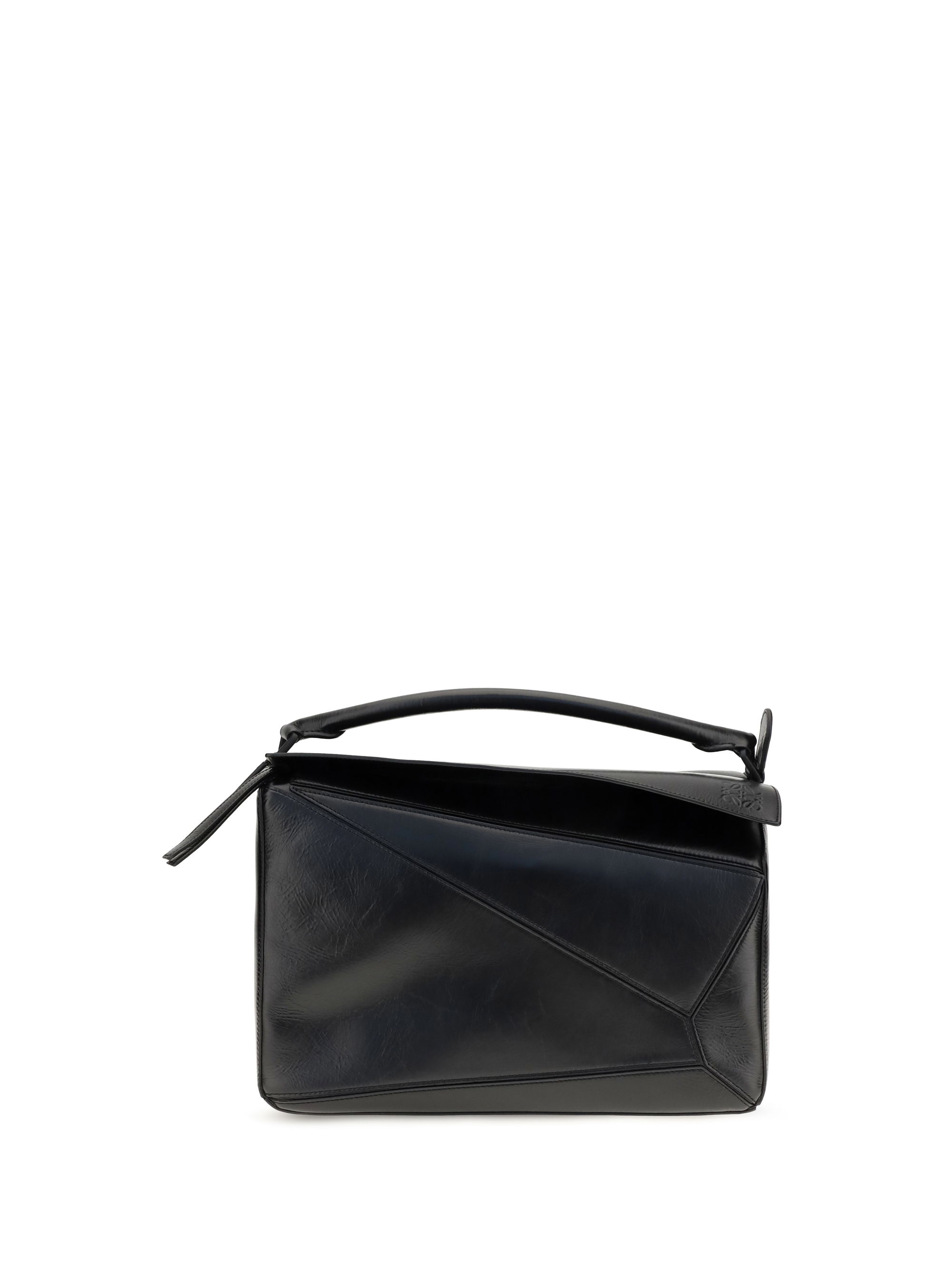 Large paper-effect calfskin Puzzle Handbag