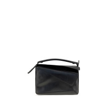 Large paper-effect calfskin Puzzle Handbag
