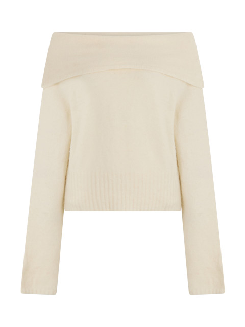 Shirt with boat neck