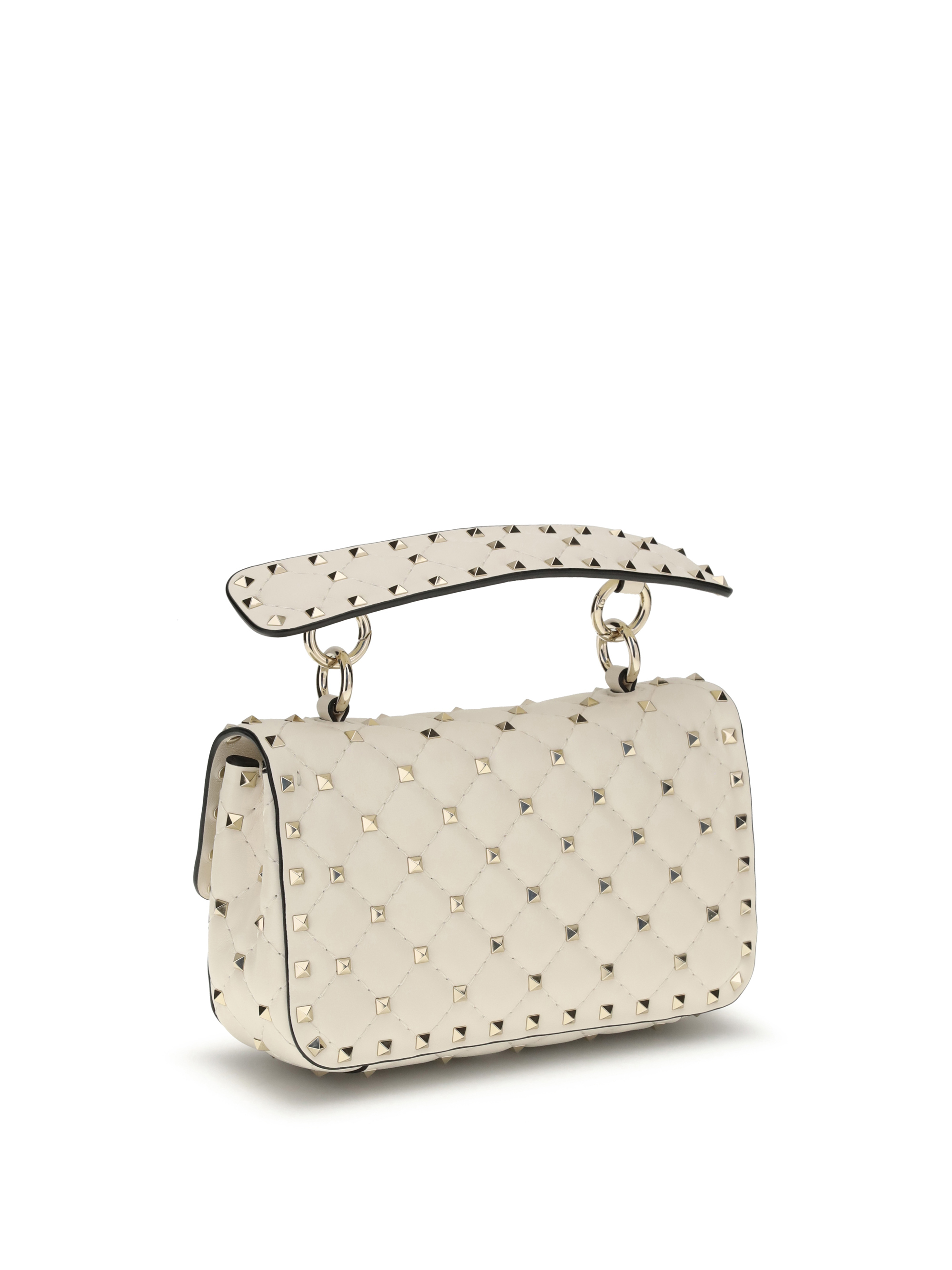 Rockstud Spike mini Top Handle Bag in nappa