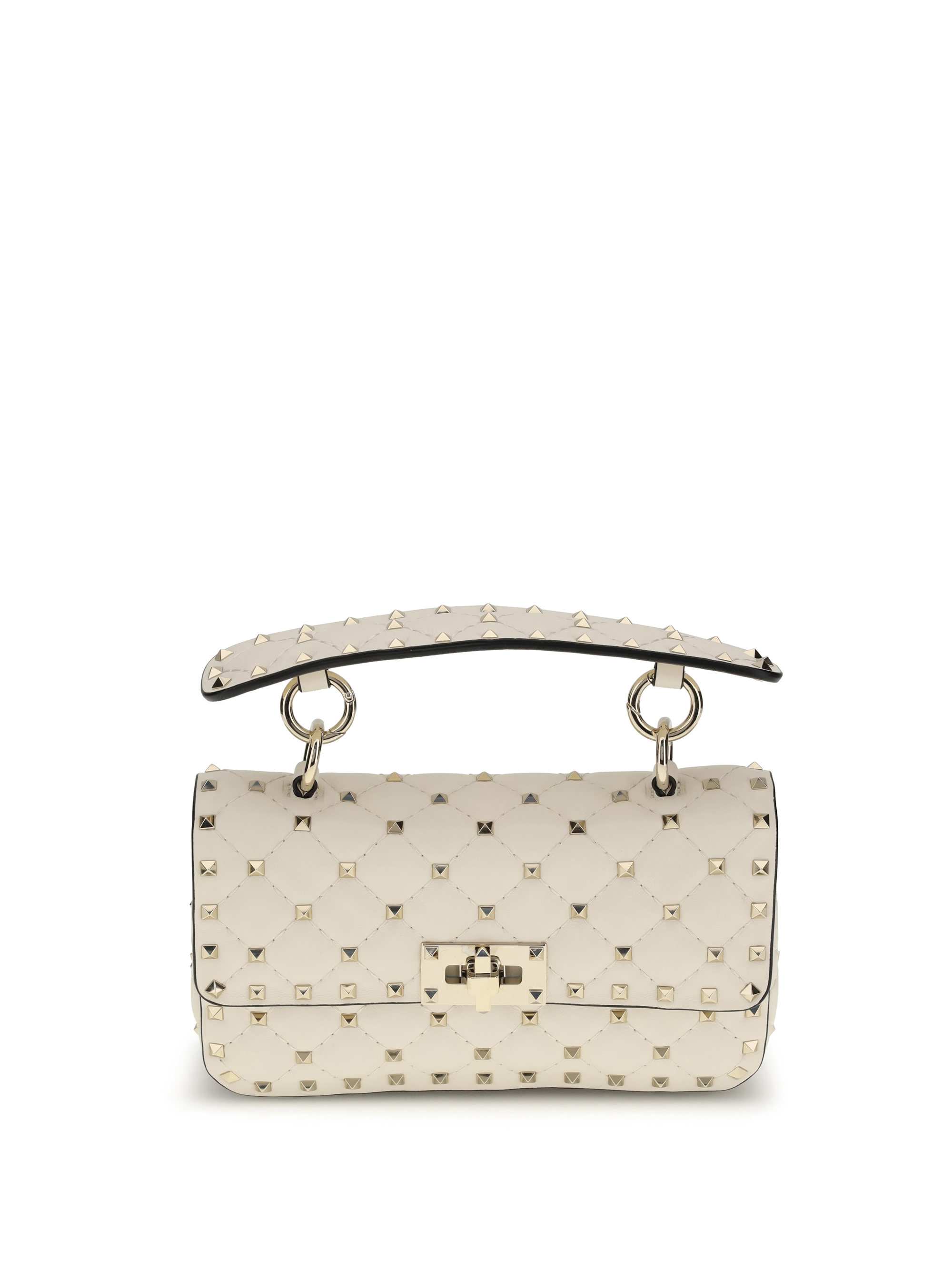 Rockstud Spike mini Top Handle Bag in nappa
