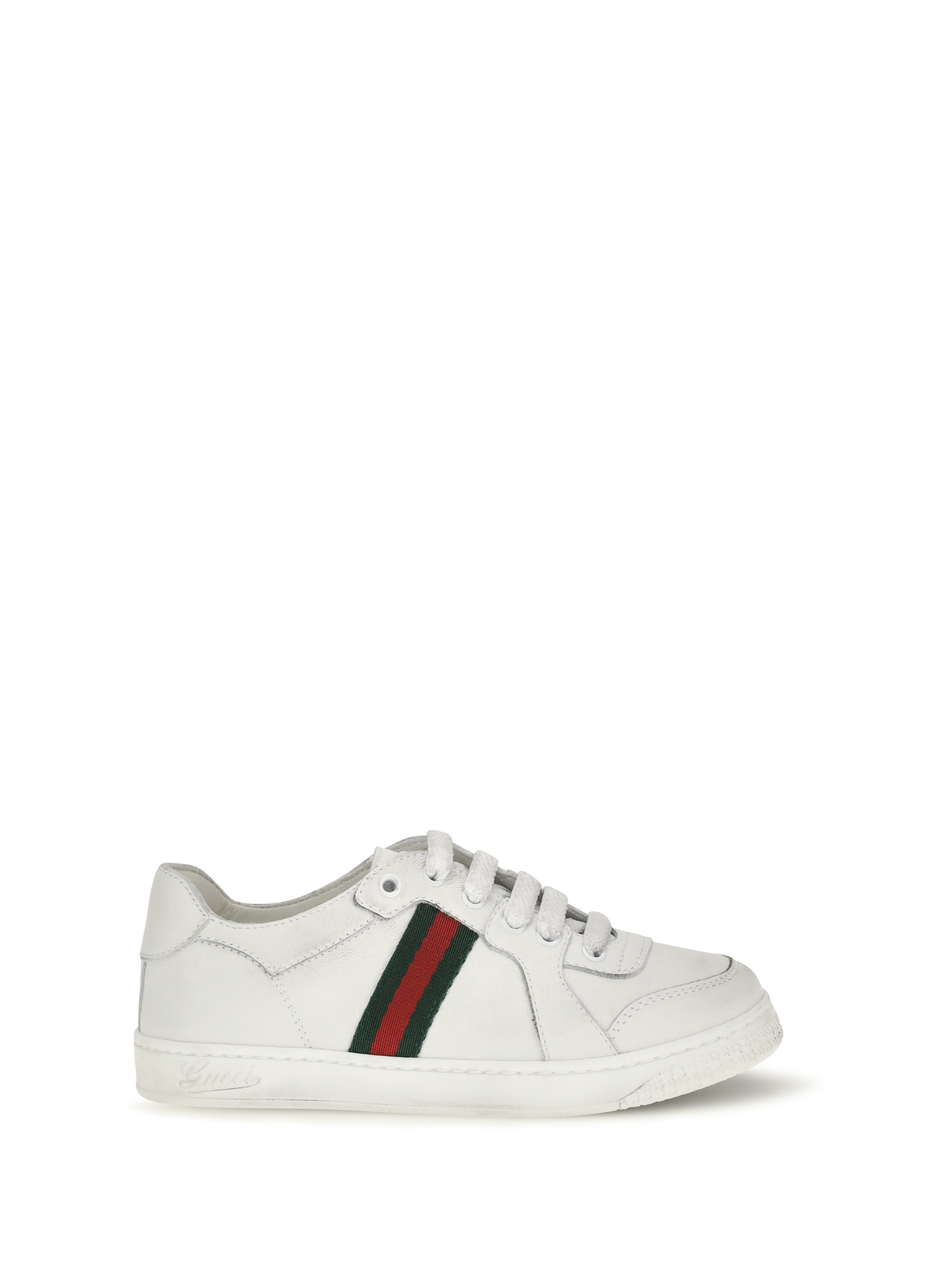 Leather Sneakers with Web detail for Boy