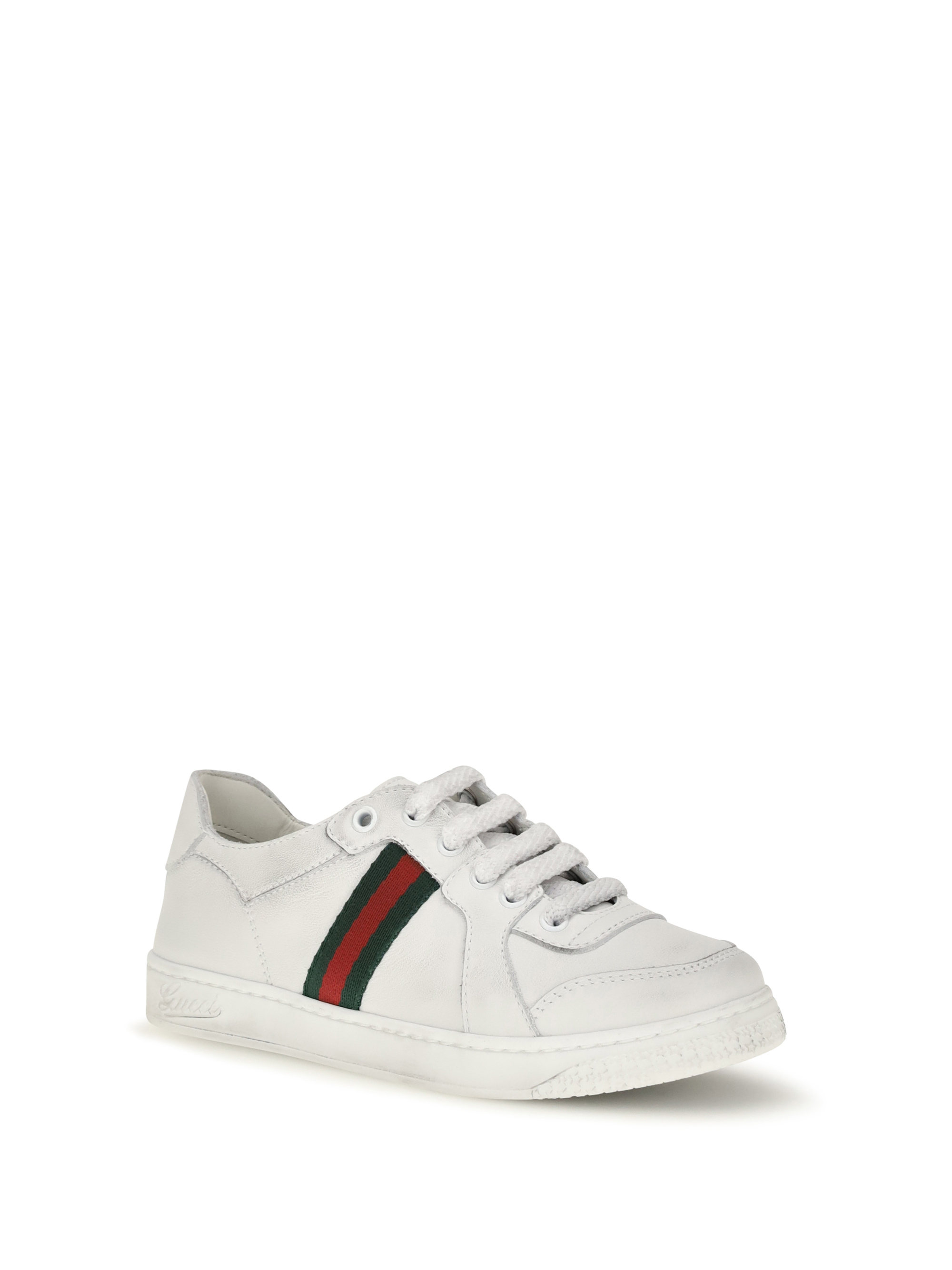 Leather Sneakers with Web detail for Boy