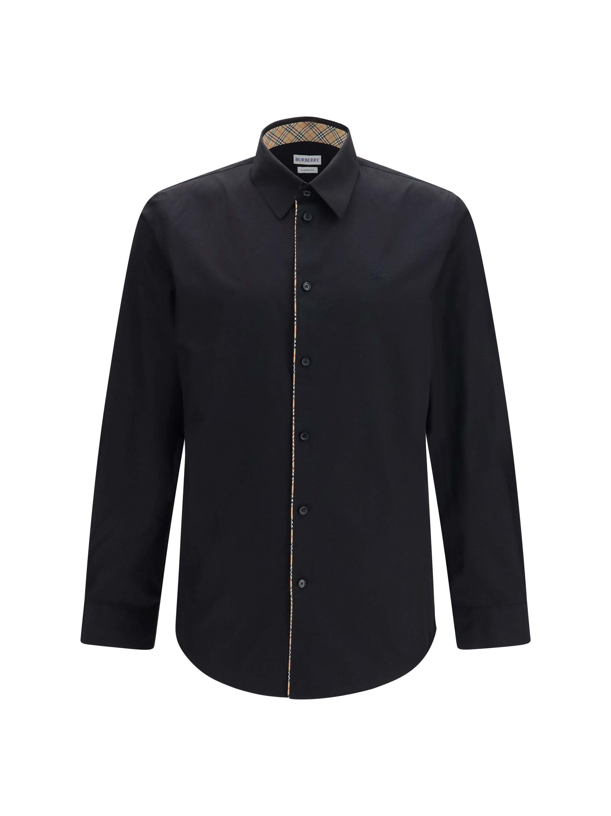 Cotton Shirt with Check trims