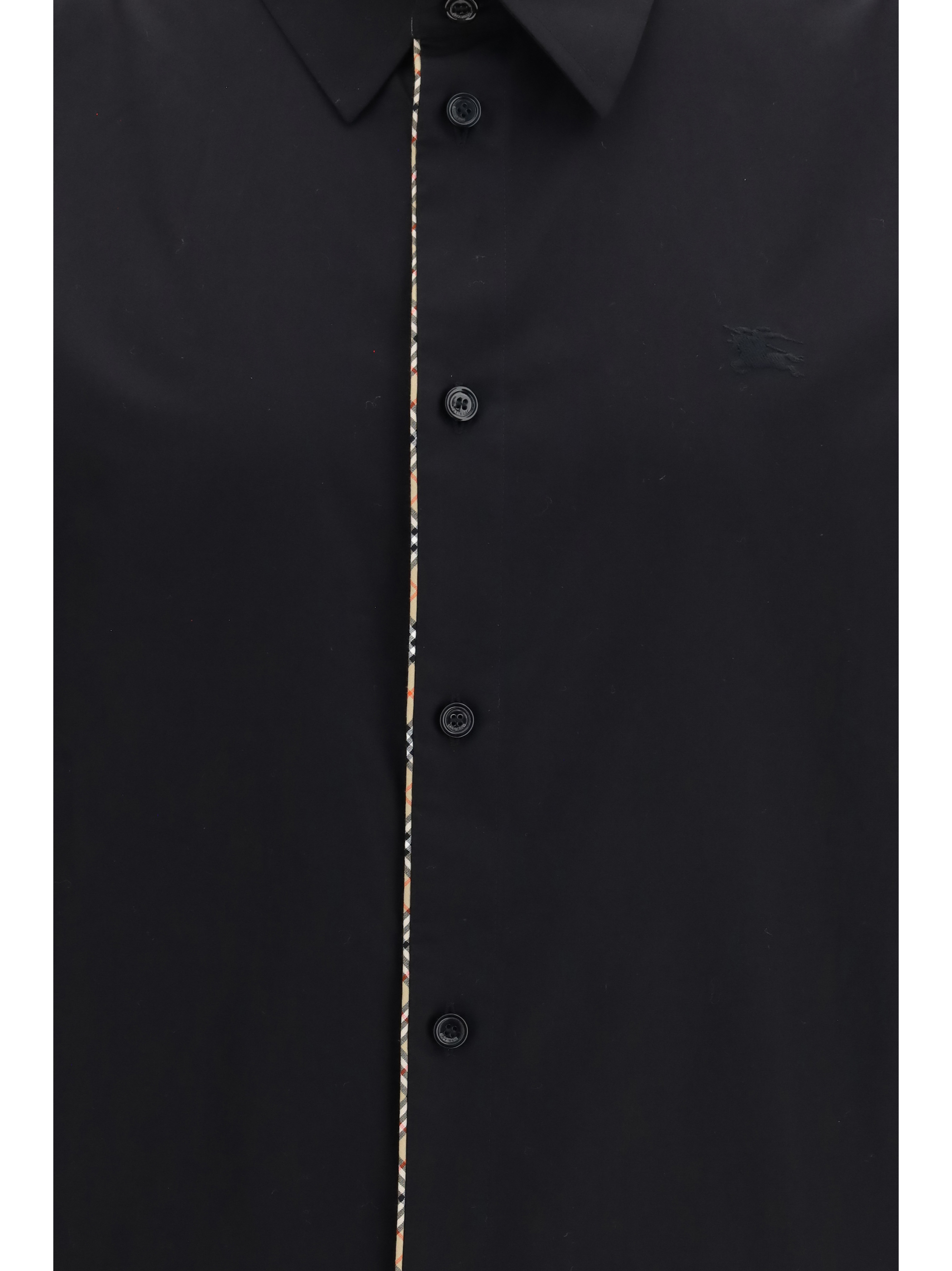 Cotton Shirt with Check trims
